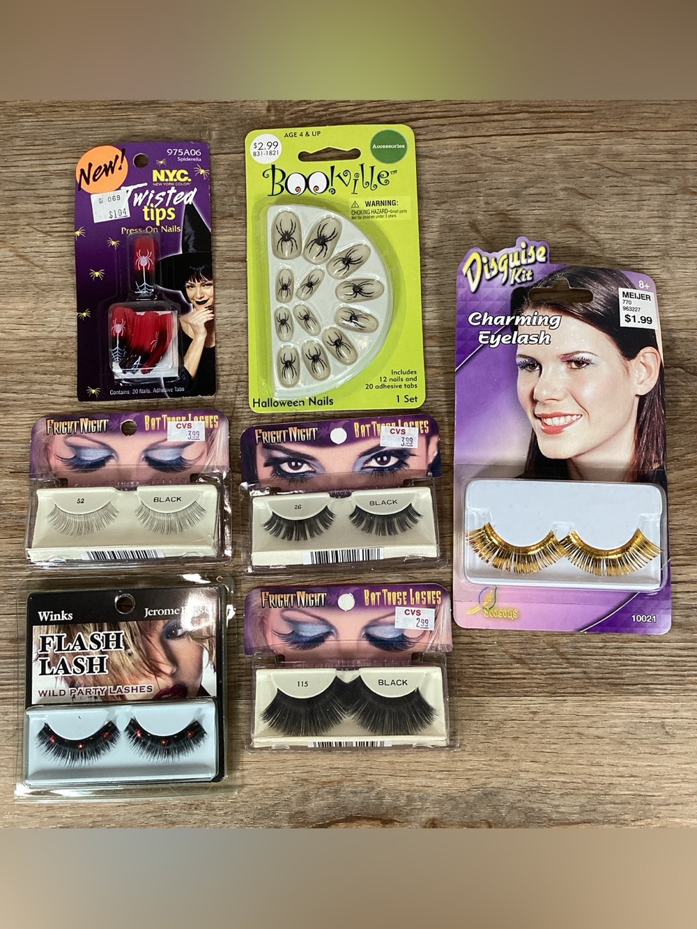 NEW Lot Eyelashes & Press On Nails Cosplay Costume